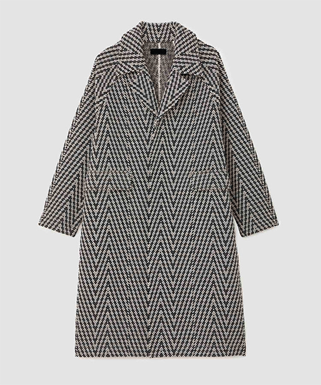 COOHEM HERRINGBONE TWEED COAT