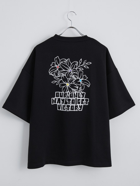 OWV×JUNRed ポップアートフラワーTee