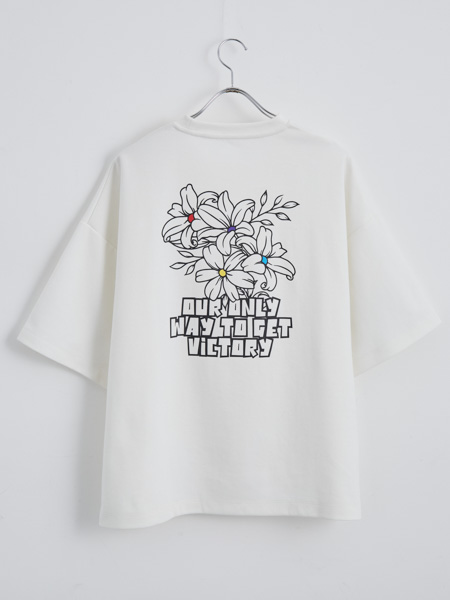 OWV×JUNRed ポップアートフラワーTee