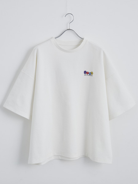 OWV×JUNRed カラフルフラワーTee