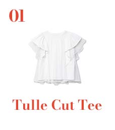 01 Tulle Cut Tee