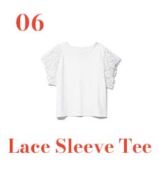 06 Lace Sleeve Tee